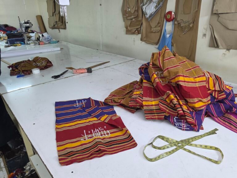 Cutting and stitching stage of garment manufacturing
