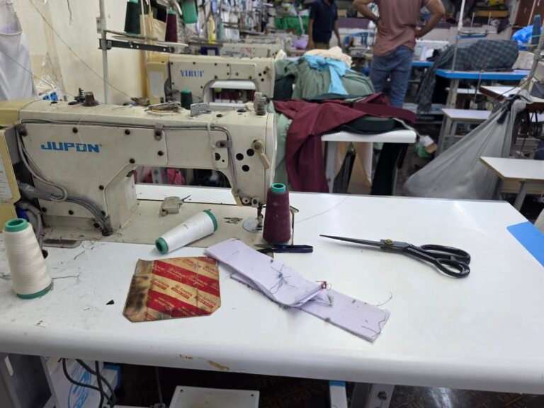 Finished garments packed for delivery across the UAE